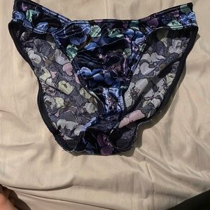 dark blue floral victoria’s secret panties